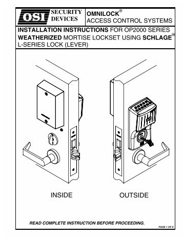 schlage - OSI Security Devices