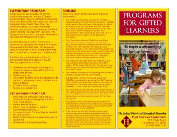 programs for gifted learners - Haverford Township School District