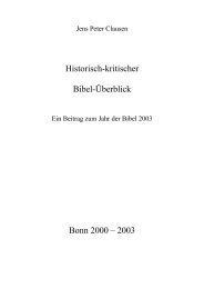 Jens Peter Clausen: Historisch-kritischer Bibel-ÃƒÂœberblick