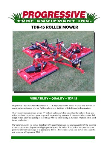 Progressive TDR15 Tri-Deck Roller Mower - Vanmac.nl