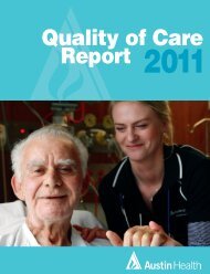 Quality of Care Report 2011 - Austin Health
