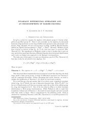 INVARIANT DIFFERENTIAL OPERATORS AND AN ...