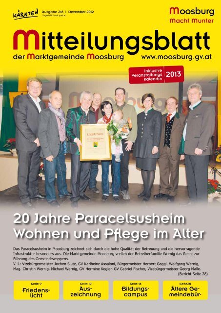 Ausgabe Nummer 218, Dezember 2012 - Marktgemeinde Moosburg