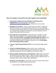 How to Conduct a Food Drive for the Capital Area Food Bank