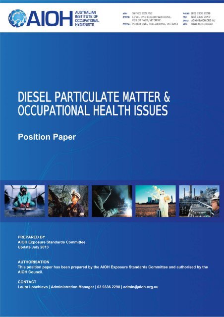 diesel particulate matter & occupational health issues - the AIOH