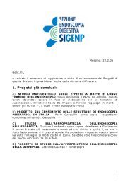 1. Progetti giÃ  conclusi: - SIGENP