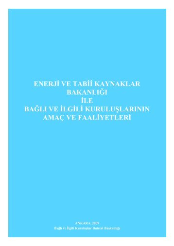 Mavi Kitap 2009 - Enerji ve Tabii Kaynaklar BakanlÄ±ÄÄ±