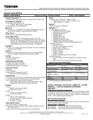 Satellite A205-SP58161 - Datasum