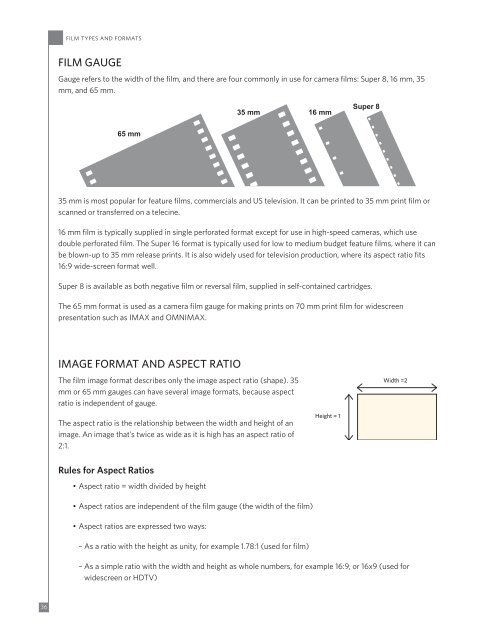 FILM TYPES AND FORMATS - Kodak