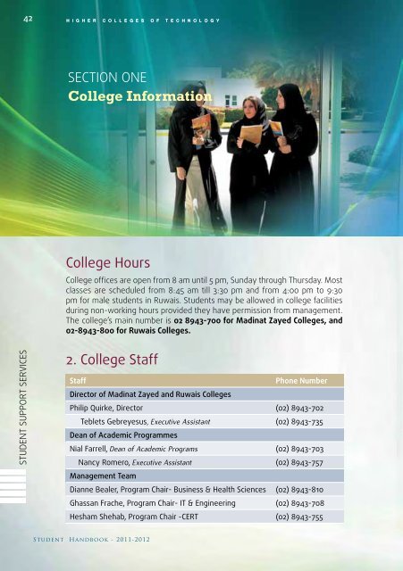 MZC College Handbook 2011-2012 - Higher Colleges of Technology