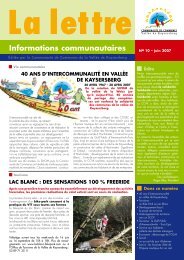 Informations communautaires - CommunautÃ© de Communes de la ...