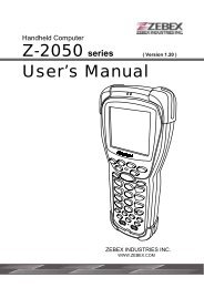 Z-2050 series User's Manual - ZEBEX America, Inc.