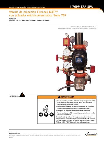 VÃƒÂ¡lvula de preacciÃƒÂ³n FireLock NXTÃ¢Â„Â¢ con actuador ... - Victaulic