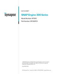 RF300PD1 RF Engine Data Sheet - Synapse Wireless