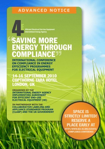 saving more energy through compliance - 4E - Efficient Electrical ...