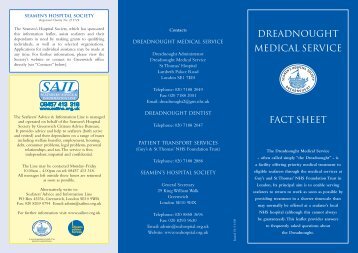 Dreadnought Medical Service Fact Sheet - Seamen's Hospital Society