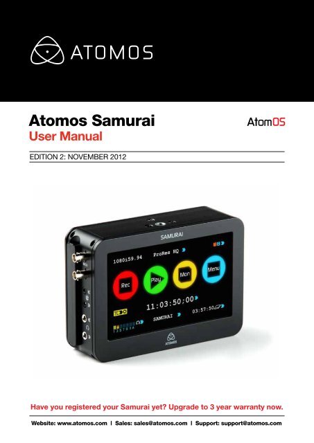 Download Samurai Manual - Atomos