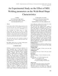 An Experimental Study on the Effect of MIG Welding parameters on ...