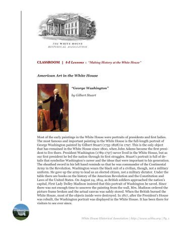 Lessons - The White House Historical Association
