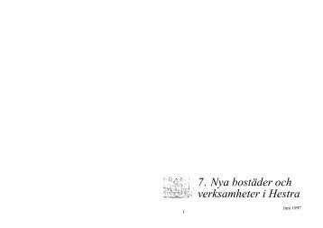 7 Nya bostÃ¤der och verksamheter i Hestra.pdf - Gislaveds kommun