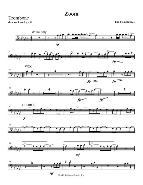Finale PrintMusic 2009 - [Zoom - 003 Trombone - David Rothstein ...
