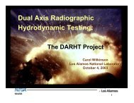 Dual Axis Radiographic Hydrodynamic Testing: - Project Science