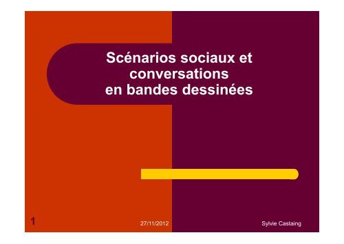 Les Sc narios Sociaux Sylvie Castaing Chez