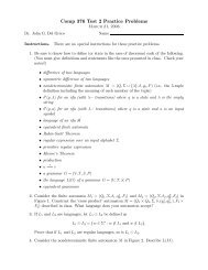 Practice Problems for Test #2