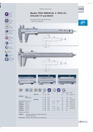 Models TESA SWISSCAL 2, TESA CC, ETALON 117 and ROCH