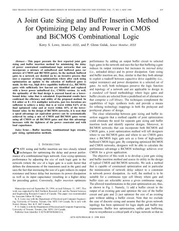 A Joint Gate Sizing And Buffer Insertion Method For ... - IEEE Xplore