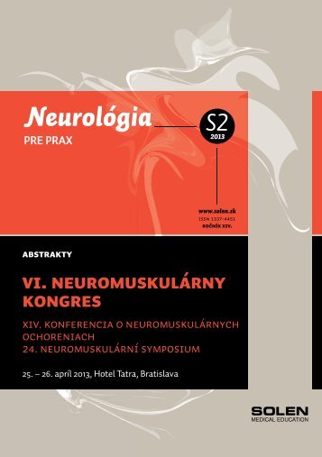 VI. NeuromuskulÃ¡rny kongres s medzinÃ¡rodnou ÃºÄasÅ¥ou ... - snmo.sk