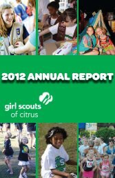 2012 ANNUAL REPORT - Girl Scouts of Citrus Council