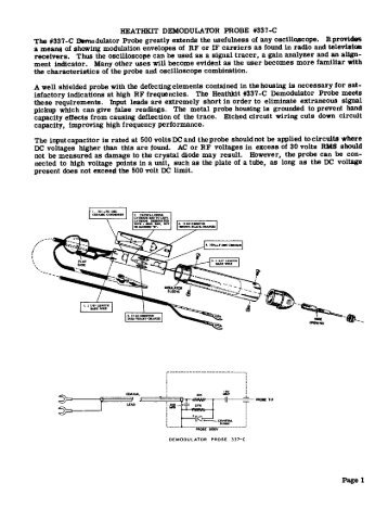 HEATHKIT DEMODULATOR PROBE #837-C The #337-C ... - Italy