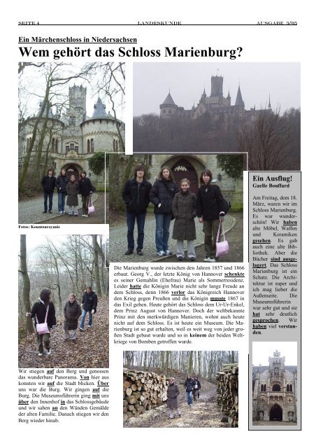 Schloss Marienburg in Nordstemmen - Sprachzentrum Eine Welt e.V.