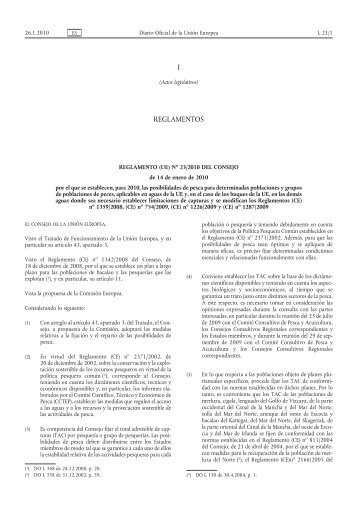 Reglamento (UE) no 23/2010 del Consejo, de 14 de ... - EUR-Lex