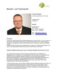 Berater- und Trainerprofil - Spreeforum  International GmbH