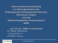 Dr. B. Weihrauch - Krebsregister NRW