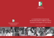 Brochure della VI Convention in - Fondazione Ricerca Fibrosi Cistica