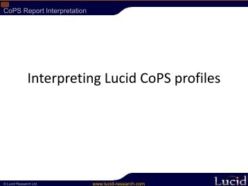 Interpreting Lucid CoPS profiles - Lucid Research