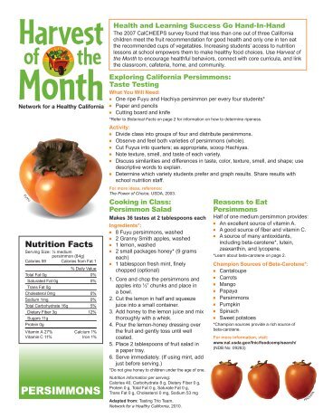 Exploring California Persimmons - Harvest of the Month