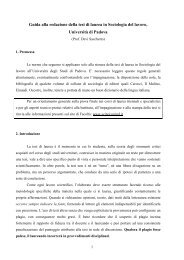 guida tesi_sociologia.pdf - UniversitÃ  degli Studi di Padova