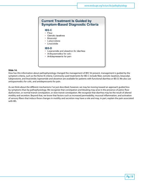 The Pathophysiology of Irritable Bowel SyndromeCME - Medscape