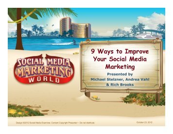 9 Ways to Improve your Social Media Marketing