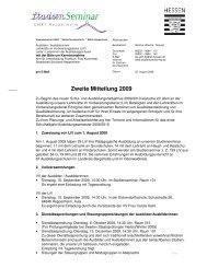 Zweite Mitteilung 2009 - Studienseminar Heppenheim