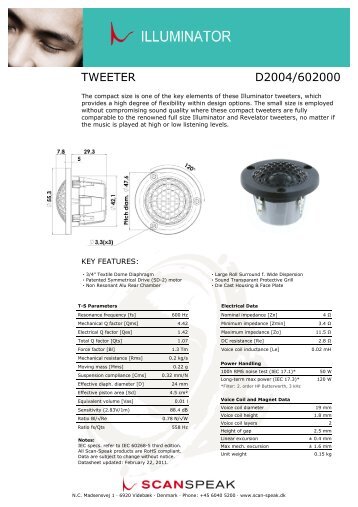 TWEETER D2004/602000 - Scan-Speak