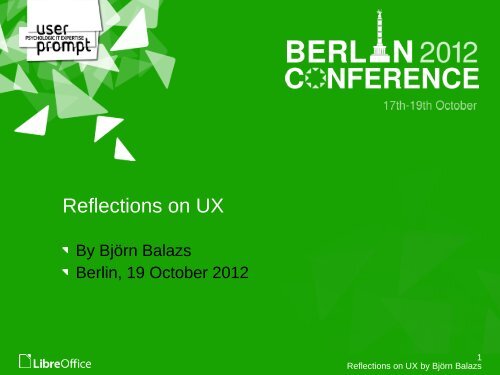 LibreOffice Berlin 2012 Conference Presentation Template