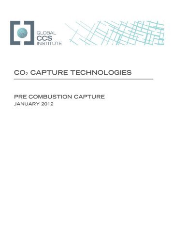 pre combustion capture - Global CCS Institute