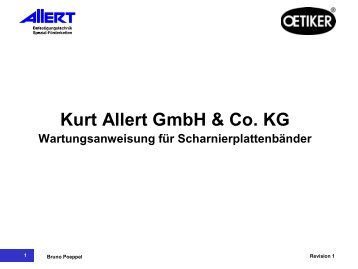 Wartungsanweisung Scharnierplattenband - Kurt Allert GmbH & Co ...