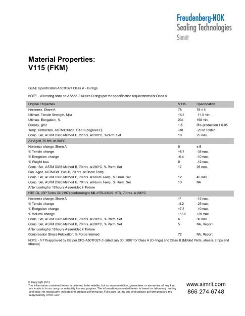 Material Properties_V115 (FKM)_GEAE Spec. A50TF327x - Simrit