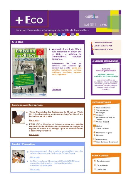 La lettre au format PDF - Gennevilliers